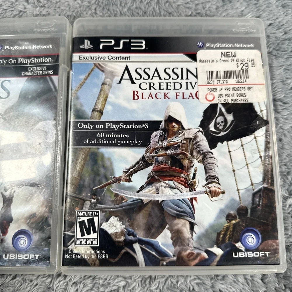 Assassin's Creed Game Lot III & IV Black Flag CIB Tested Working PS3 Pirate